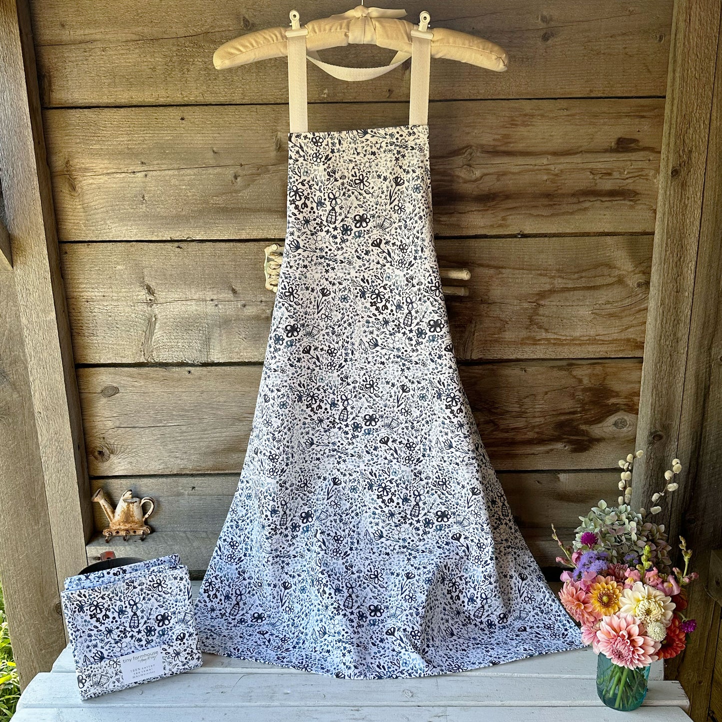Indigo Butterfly Garden Apron