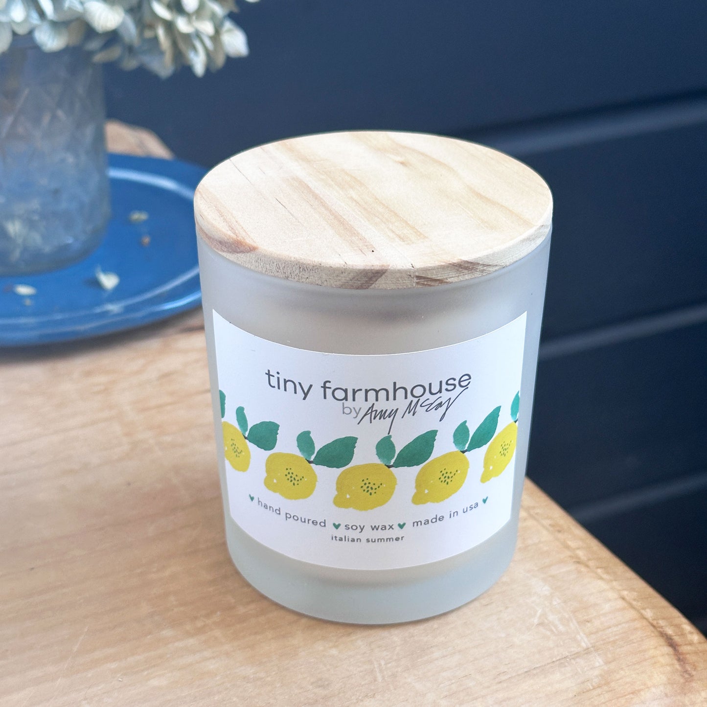 Lemons Italian Summer hand-poured soy wax candle (11oz)