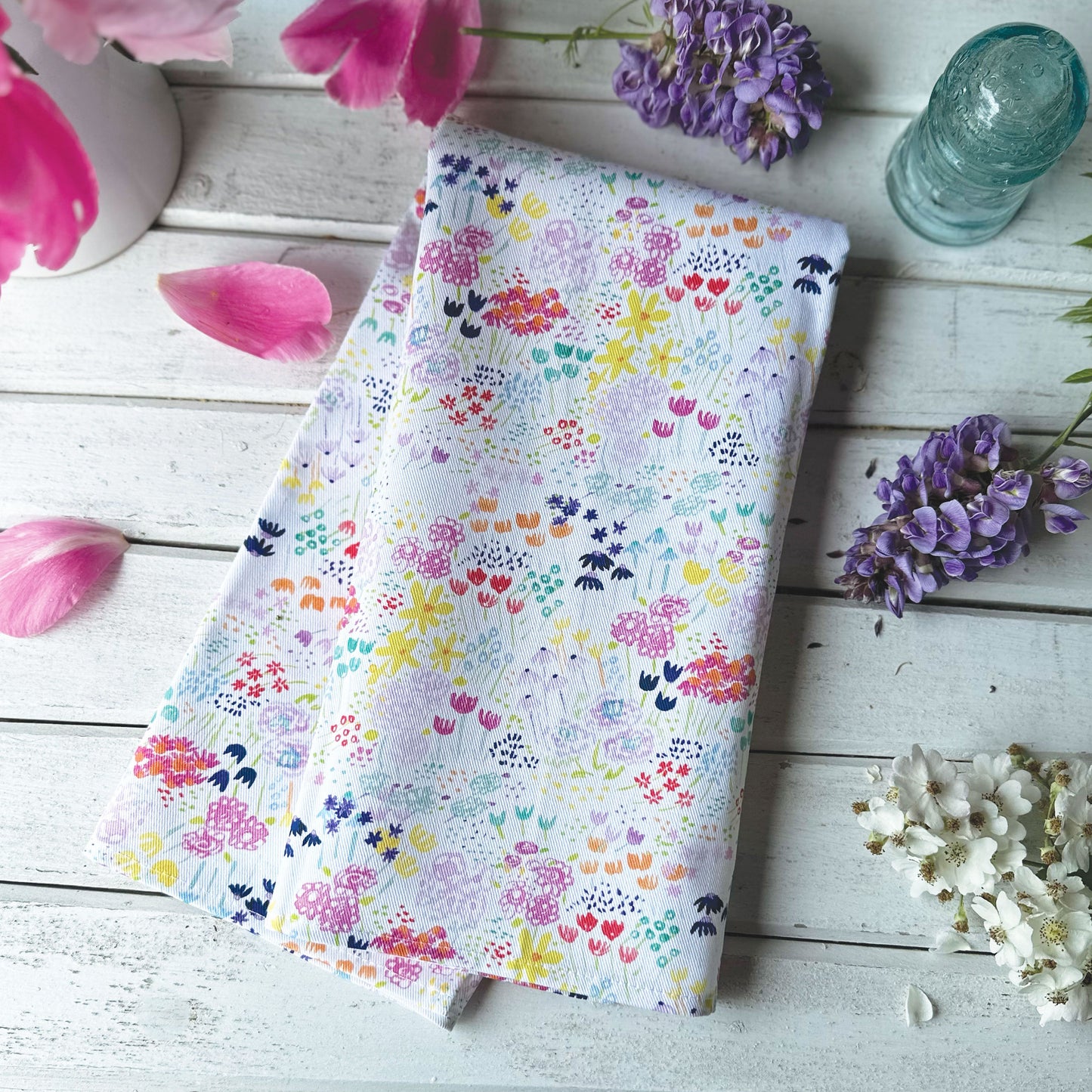 Pink Spring Cotton Tea Towel