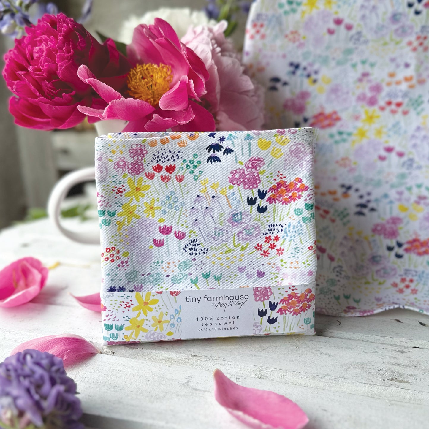 Pink Spring Cotton Tea Towel