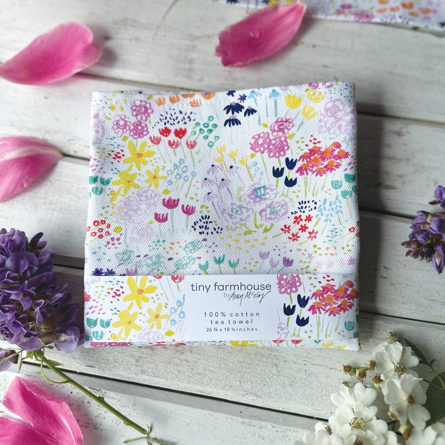 Pink Spring Cotton Tea Towel