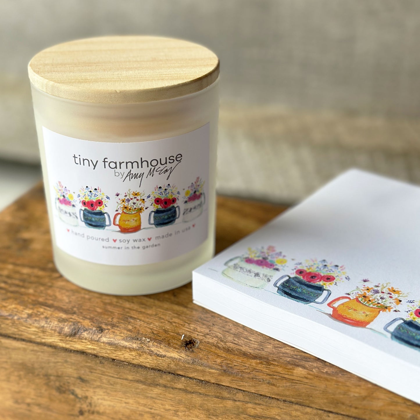 Cut Flowers summer in the garden hand-poured soy wax candle (11oz)