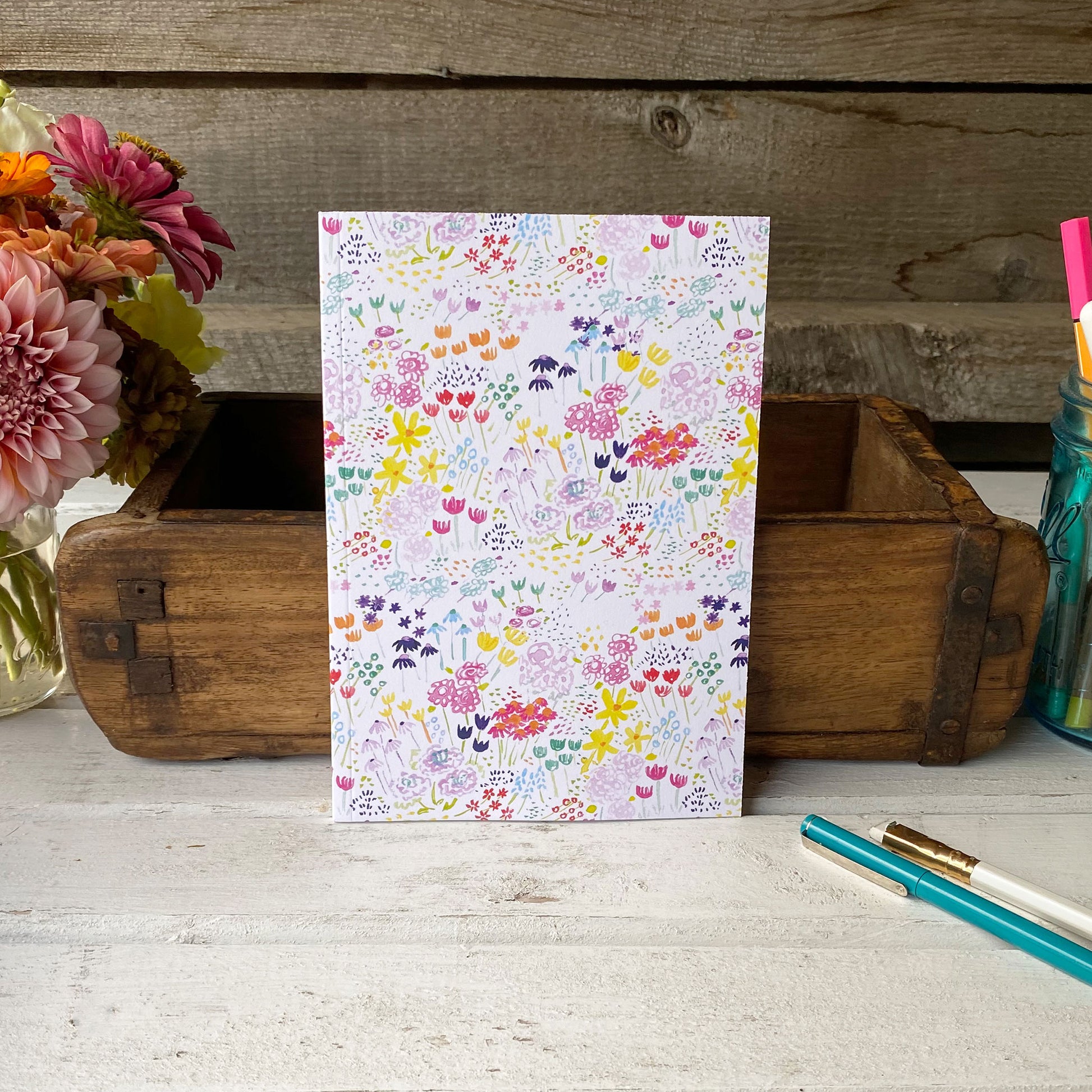 Pink Spring journal - tiny farmhouse by Amy McCoy