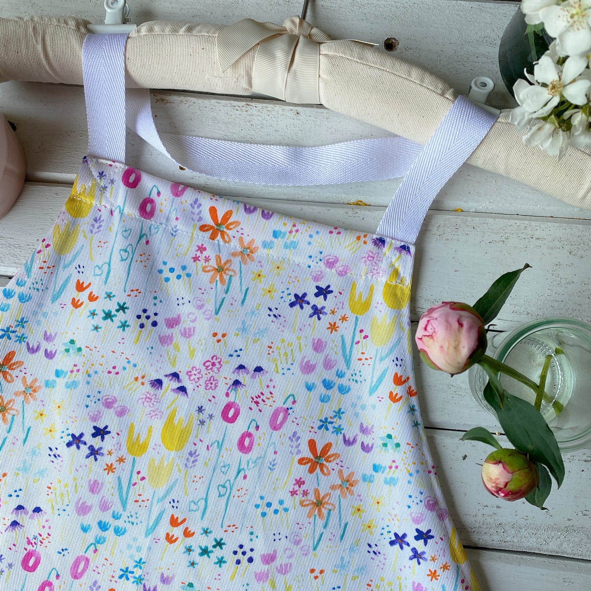 Yellow Tulip Garden Apron - tiny farmhouse by Amy McCoy