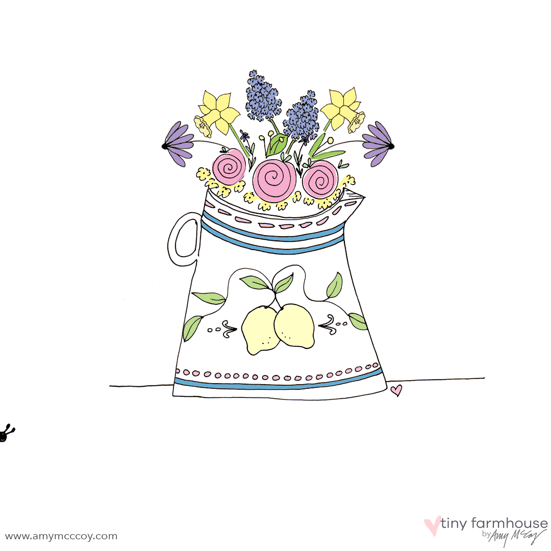 gif - ladybug on the move - tiny farmhouse by Amy McCoy