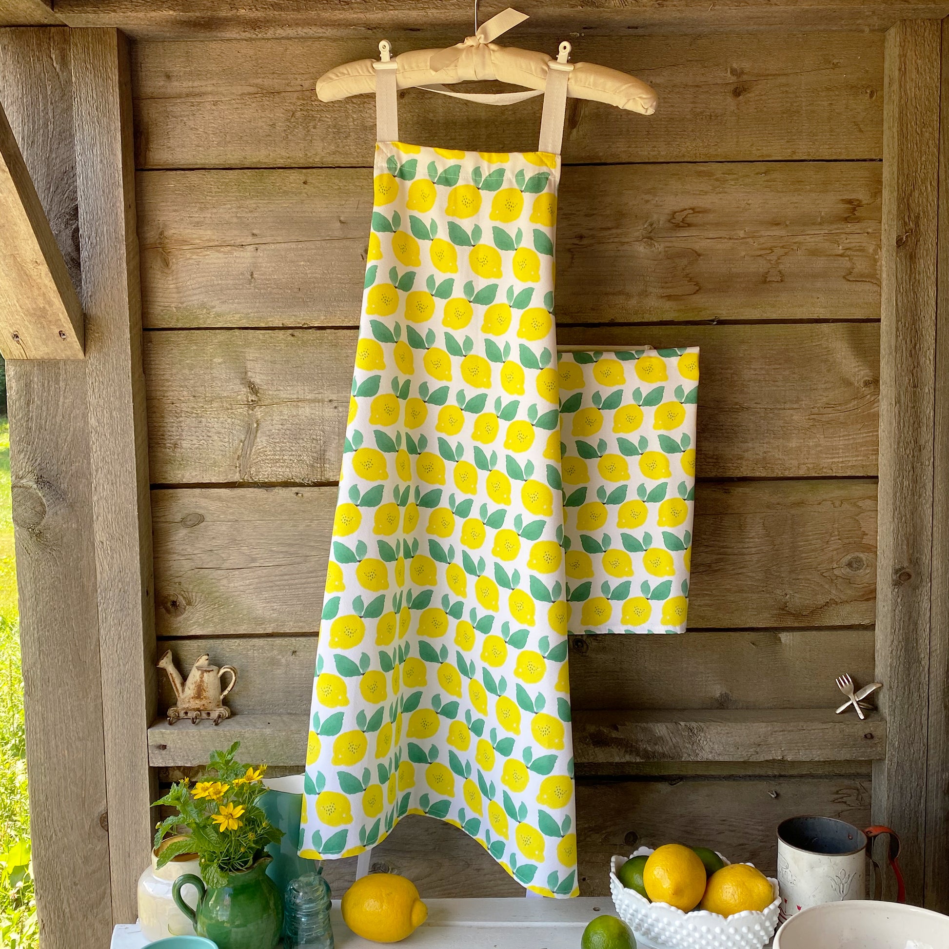 Lemon Rows Apron - tiny farmhouse by Amy McCoy