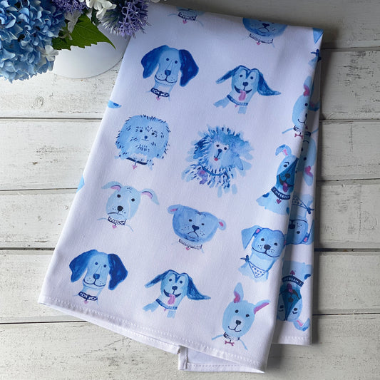 Yappy Dogs Tea Towel - tiny farmhouse by Amy McCoy