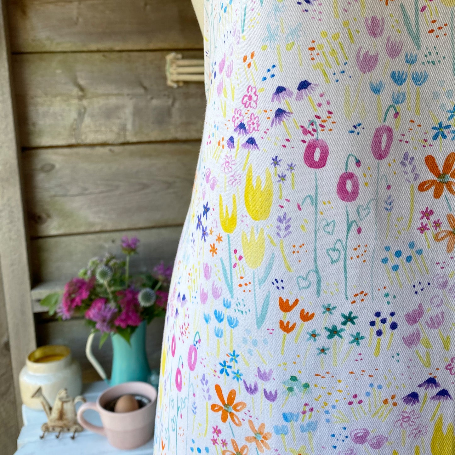 Yellow Tulip Garden Apron - tiny farmhouse by Amy McCoy