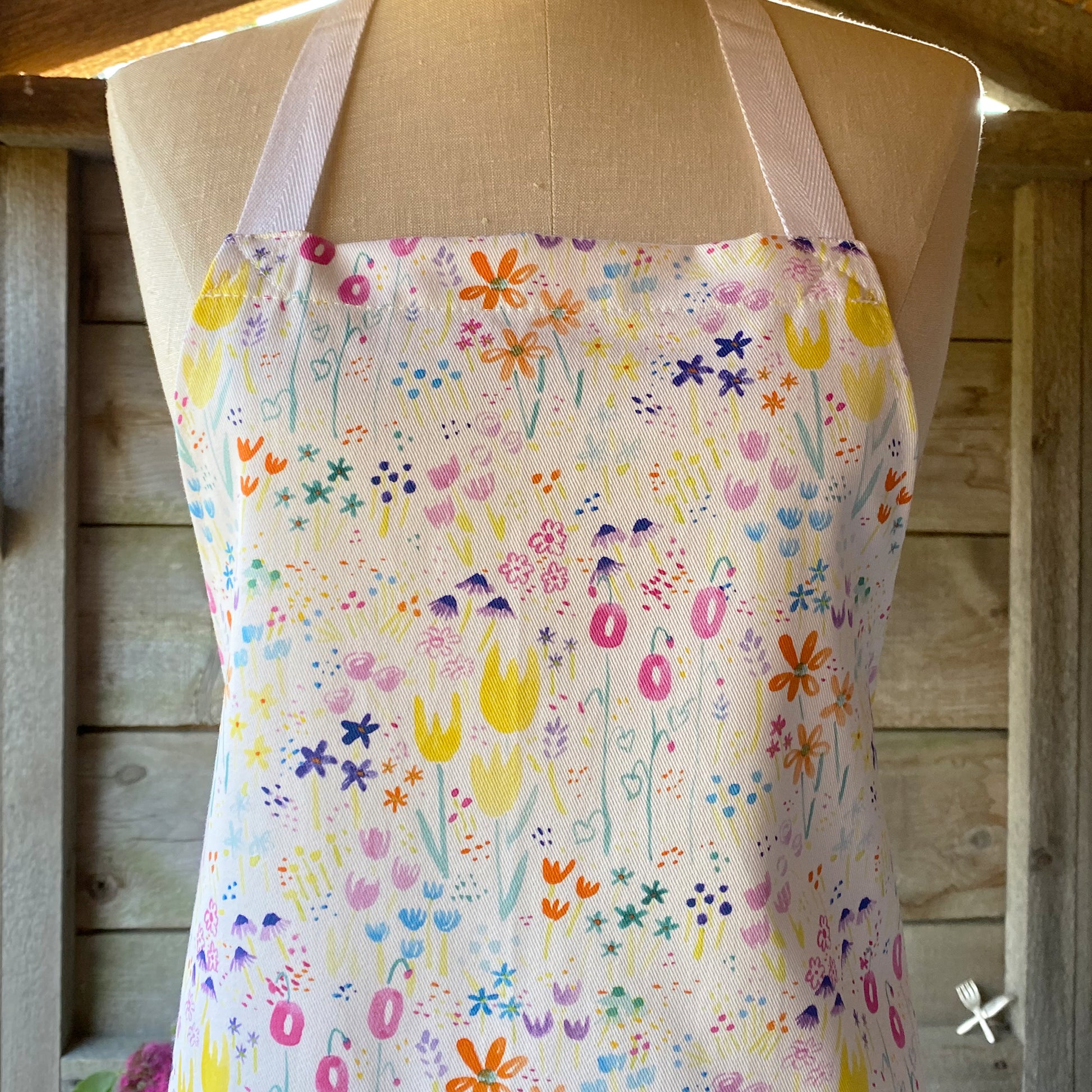 Yellow Tulip Garden Apron - tiny farmhouse by Amy McCoy