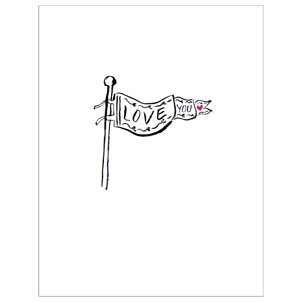 Love You Banner Card