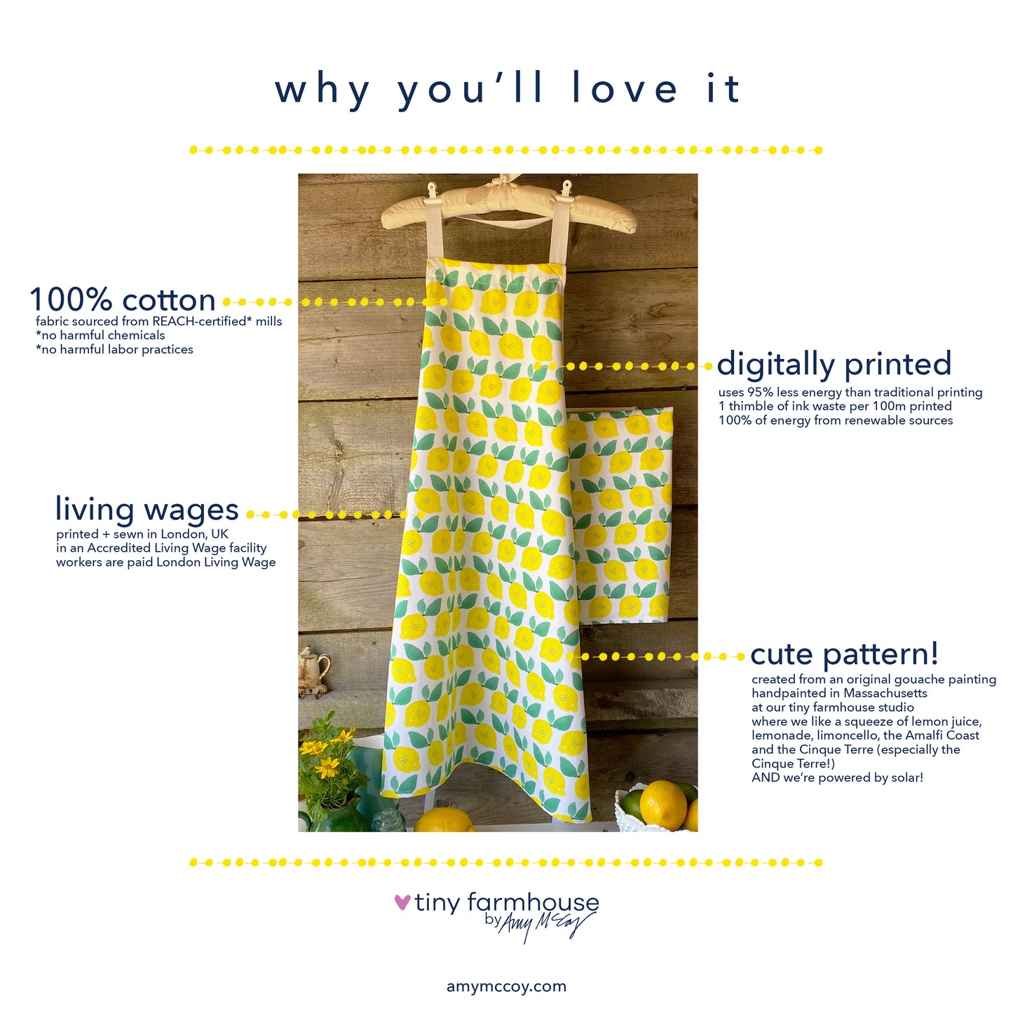 Lemon Rows Apron