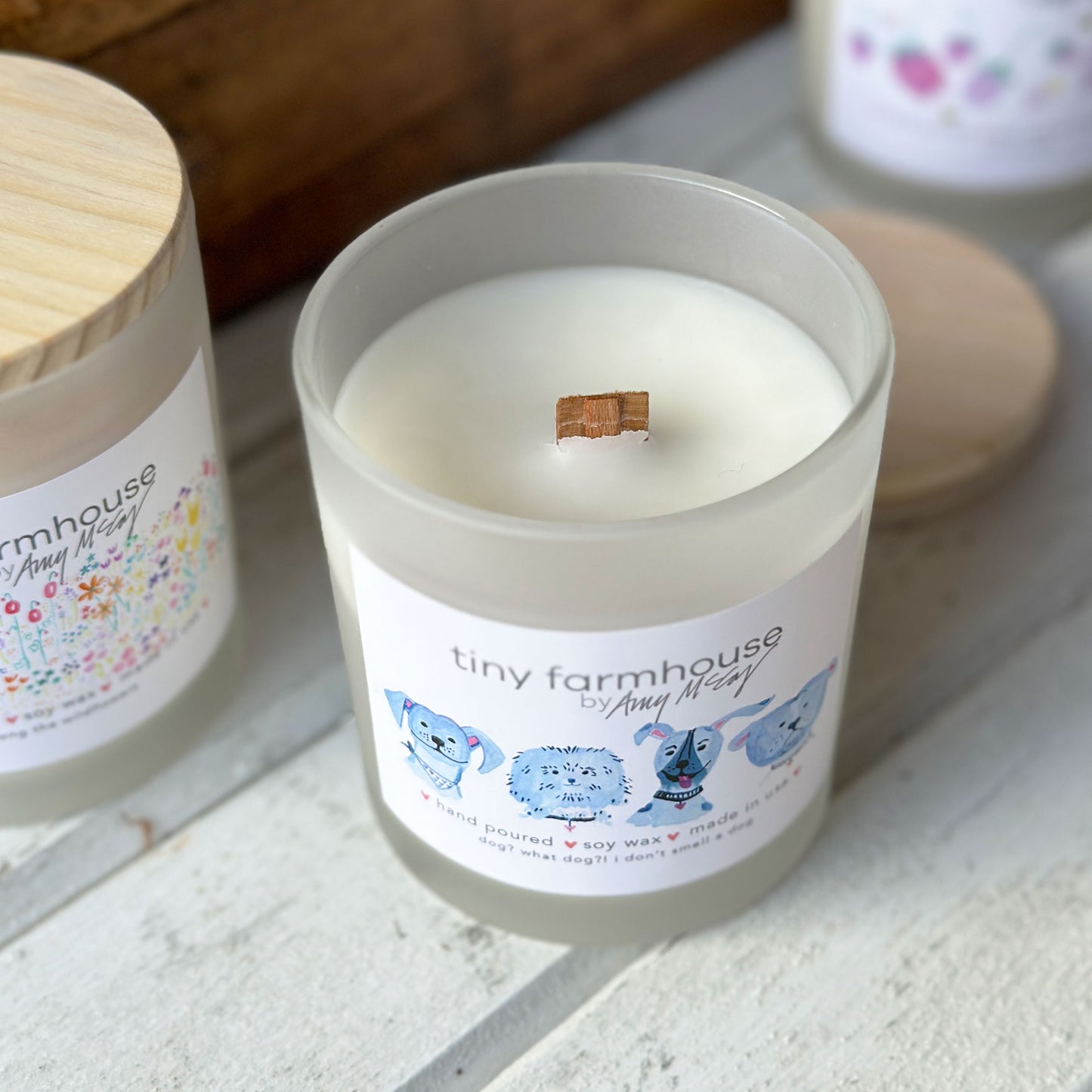 Yappy Dogs no dog smell here! hand-poured soy wax candle (11oz)