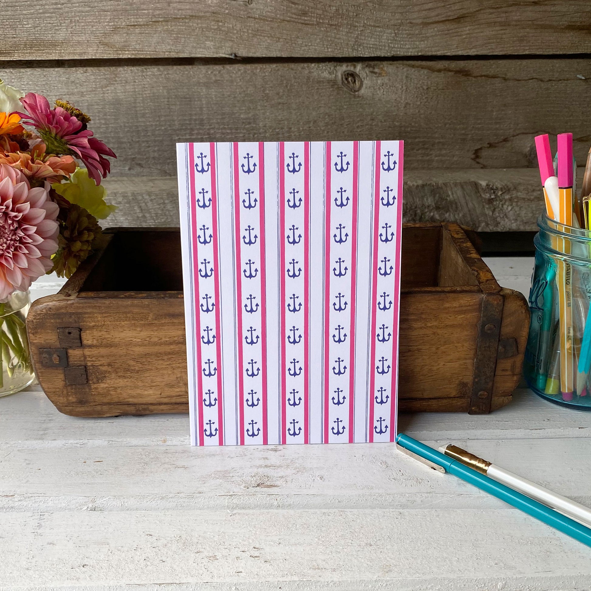 Anchor Stripes journal - tiny farmhouse by Amy McCoy