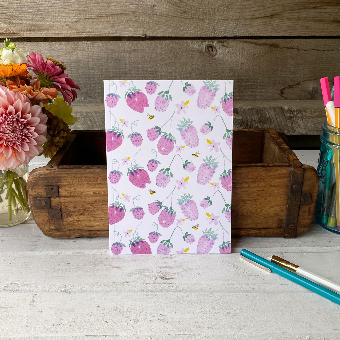 Strawberry Patch journal - tiny farmhouse by Amy McCoy