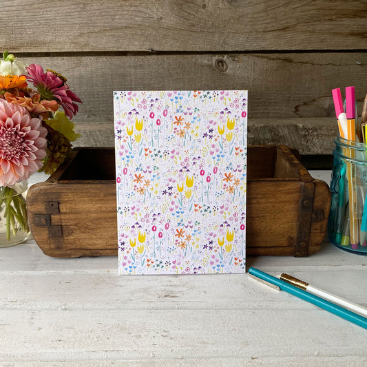 Yellow Tulip Garden journal - tiny farmhouse by Amy McCoy