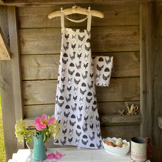 Chicken Apron - tiny farmhouse by Amy McCoy