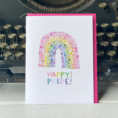 Happy Pride Floral Rainbow Card - tiny farmhouse by Amy McCoy