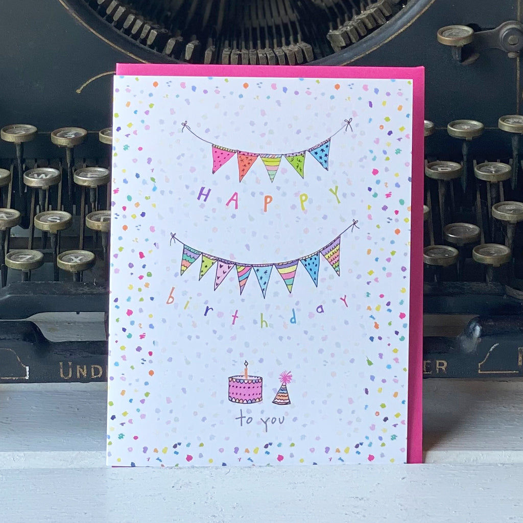 Happy Birthday Banners card - tiny farmhouse by Amy McCoy