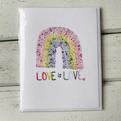 Love is Love Floral Rainbow Card - tiny farmhouse by Amy McCoy