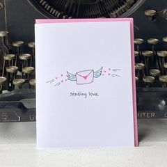 Sending Love card - tiny farmhouse by Amy McCoy