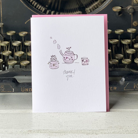 Tea Time thank you card - tiny farmhouse by Amy McCoy