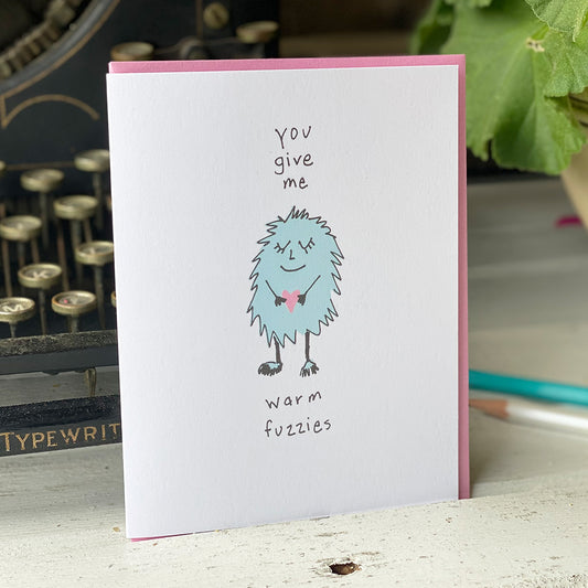 Warm Fuzzies card - tiny farmhouse by Amy McCoy