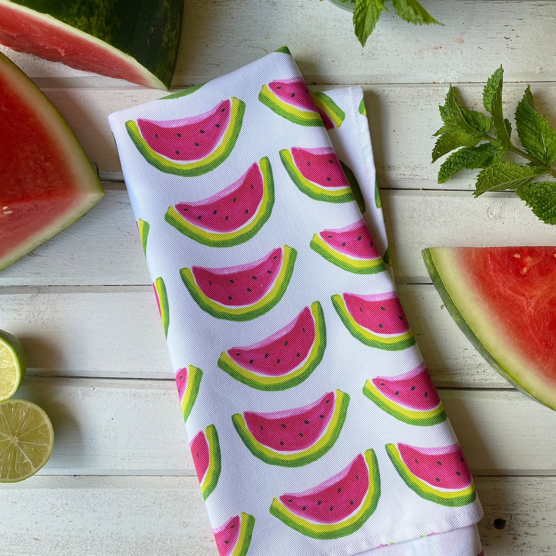 Watermelons Tea Towel - tiny farmhouse by Amy McCoy