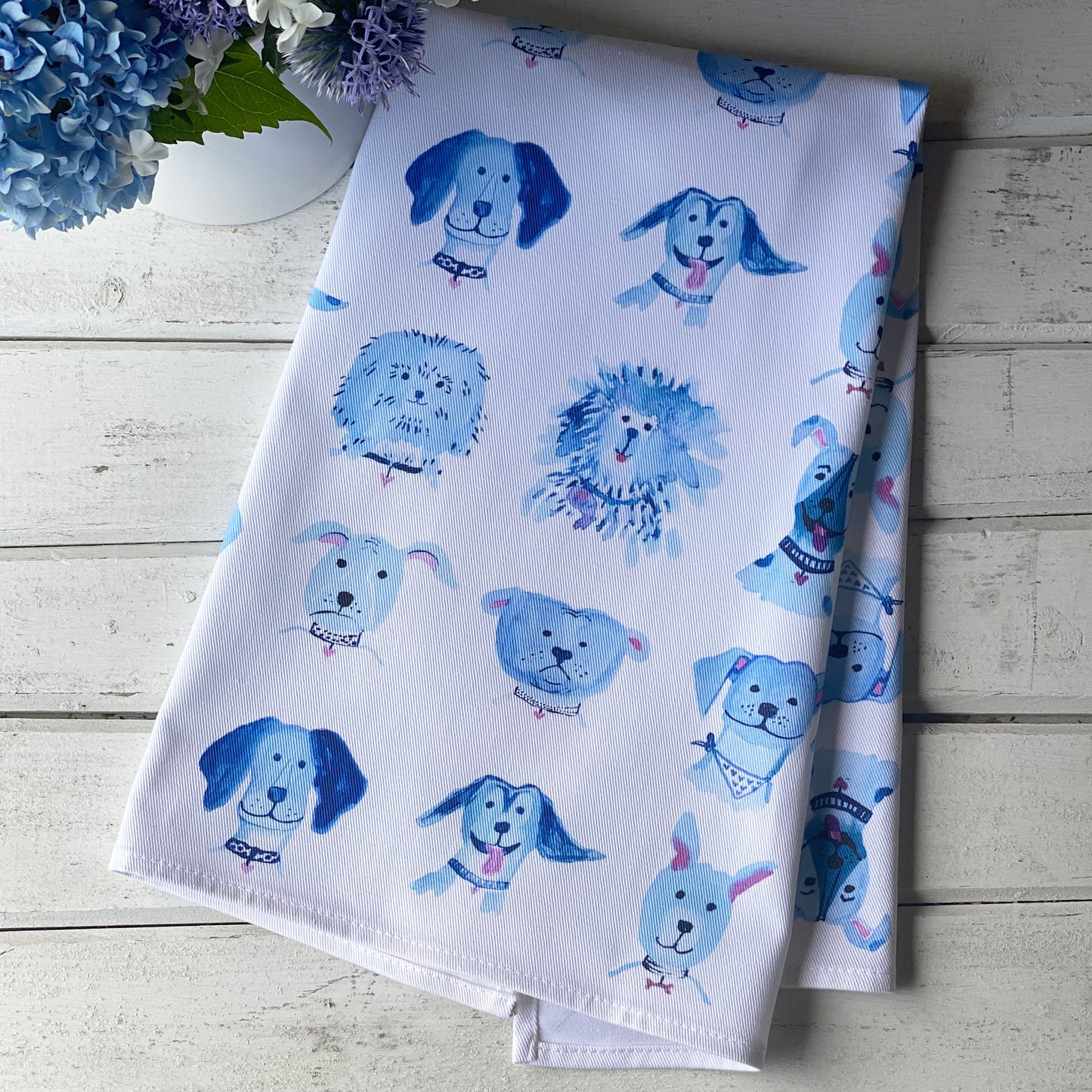 Yappy Dogs Tea Towel - tiny farmhouse by Amy McCoy